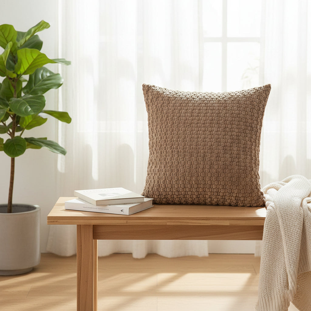 Soft Corn Grain Textured Decorative Pillow Cover