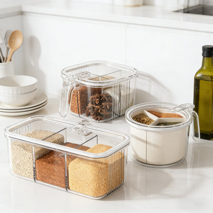 Premium Multi-Compartment Seasoning Box Set