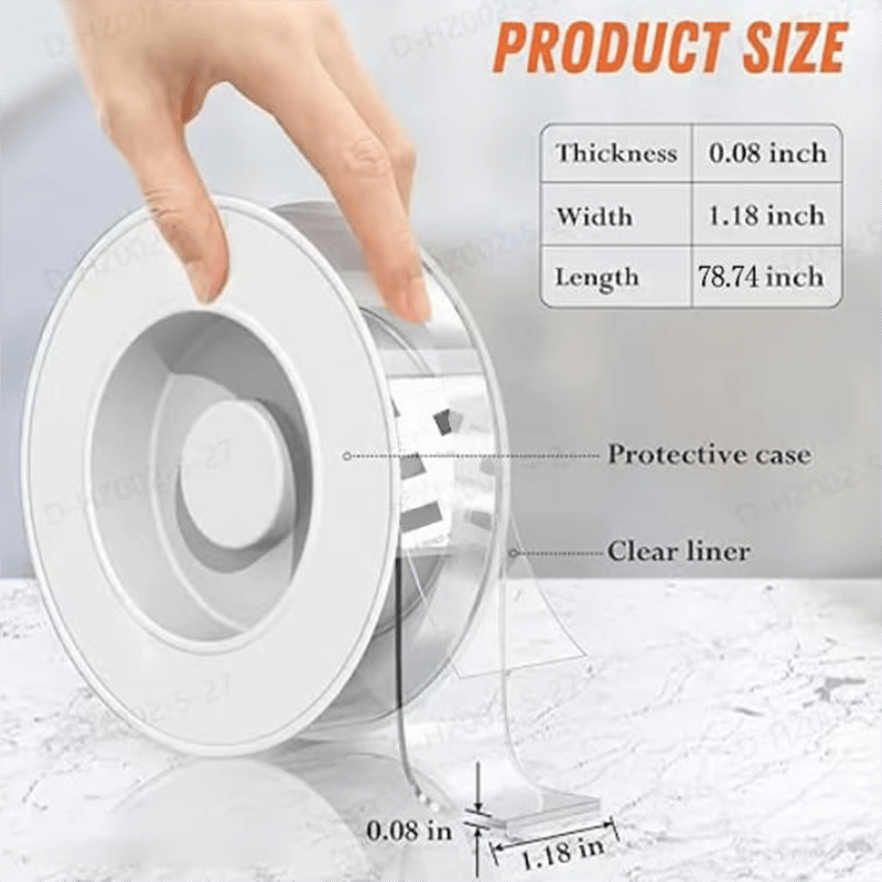 LIMITED DISCOUNT✨Extra Large Double Sided Tape , Clear & Tough Nano Tape, Multipurpose Mounting Tape