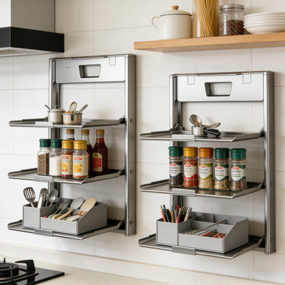 Multi-Layer Wall-Mount Kitchen Prep Station