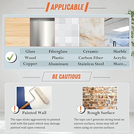LIMITED DISCOUNT✨Extra Large Double Sided Tape , Clear & Tough Nano Tape, Multipurpose Mounting Tape