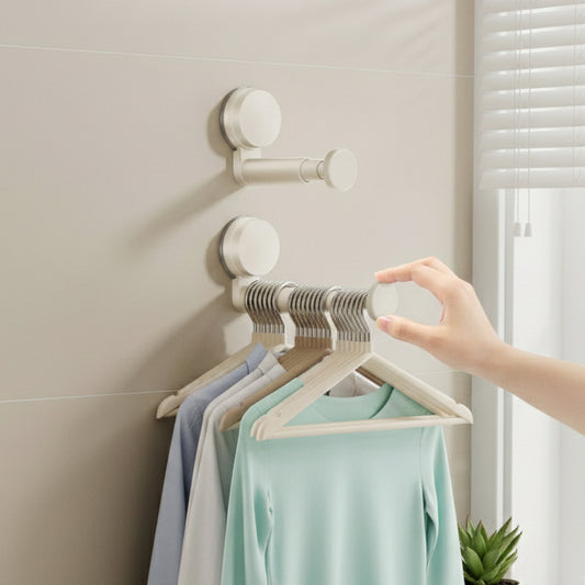 Suction Cup Retractable Hanger Organizer Rack