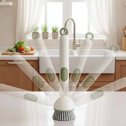 Soap Dispensing Dish Brush with Long Handle