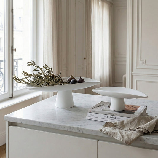 Elegant Pedestal Fruit Bowl & Centerpiece Tray