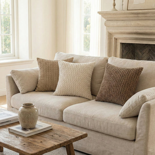 Soft Corn Grain Textured Decorative Pillow Cover