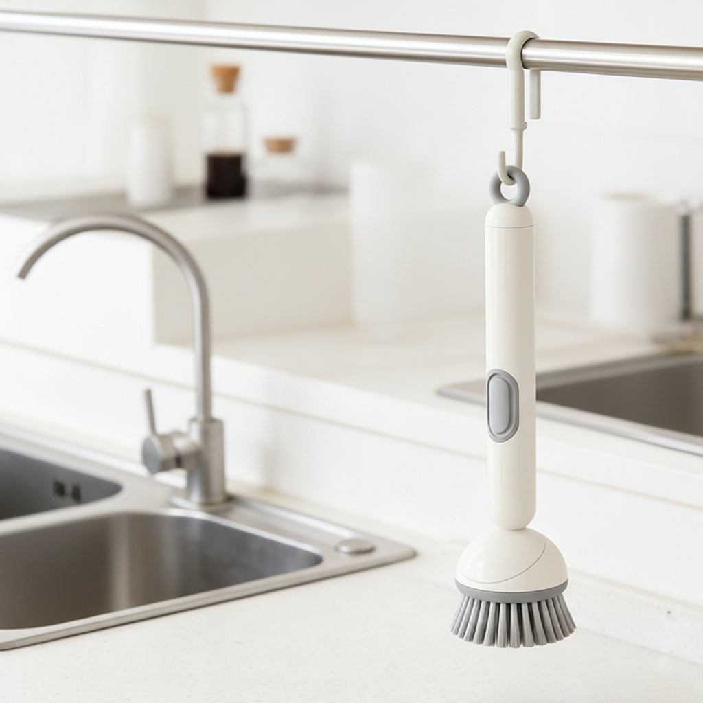 Soap Dispensing Dish Brush with Long Handle