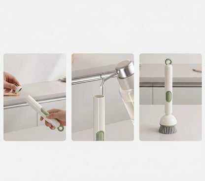 Soap Dispensing Dish Brush with Long Handle