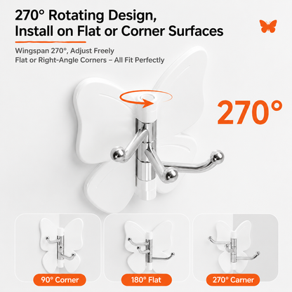 🦋No Drilling Swivel Butterfly Hook