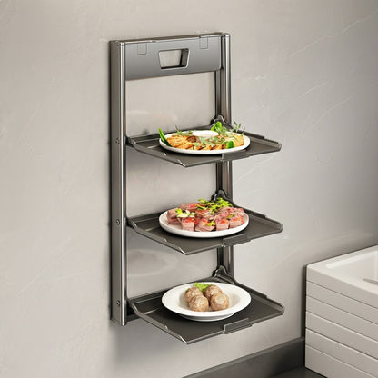 Multi-Layer Wall-Mount Kitchen Prep Station